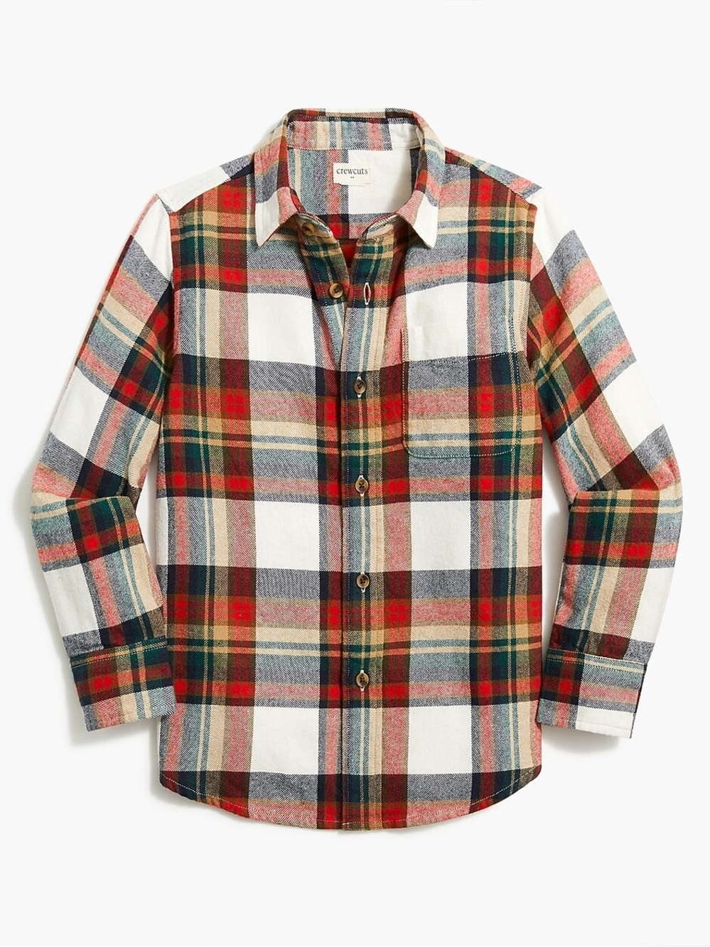Crewcuts Ivory Plaid Button-Down Shirt